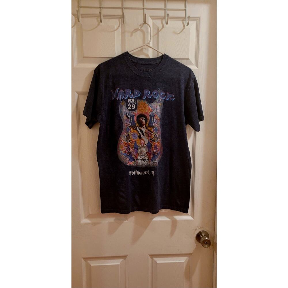 Hard Rock Cafe Jimi Hendrix Series 29 Cotton T-Shirt Gray Short Sleeve L